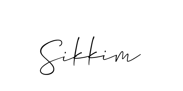 Make a beautiful signature design for name Sikkim. With this signature (Allison_Script) style, you can create a handwritten signature for free. Sikkim signature style 2 images and pictures png