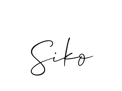 How to Draw Siko signature style? Allison_Script is a latest design signature styles for name Siko. Siko signature style 2 images and pictures png