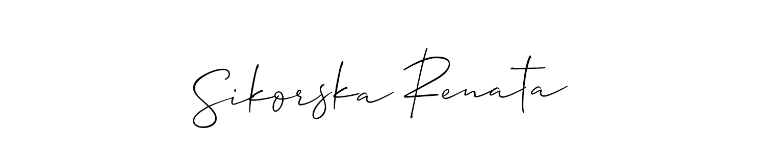 Use a signature maker to create a handwritten signature online. With this signature software, you can design (Allison_Script) your own signature for name Sikorska Renata. Sikorska Renata signature style 2 images and pictures png