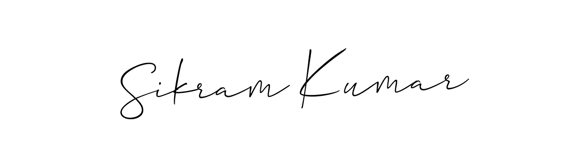 How to Draw Sikram Kumar signature style? Allison_Script is a latest design signature styles for name Sikram Kumar. Sikram Kumar signature style 2 images and pictures png