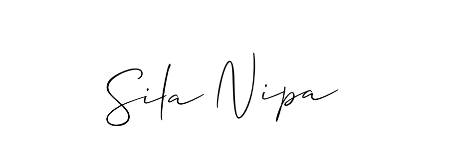 Also we have Sila Nipa name is the best signature style. Create professional handwritten signature collection using Allison_Script autograph style. Sila Nipa signature style 2 images and pictures png