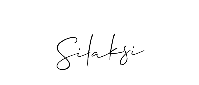 It looks lik you need a new signature style for name Silaksi. Design unique handwritten (Allison_Script) signature with our free signature maker in just a few clicks. Silaksi signature style 2 images and pictures png