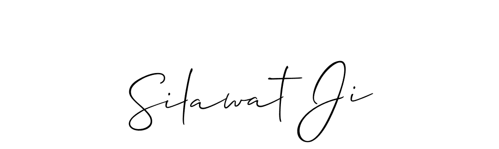 Silawat Ji stylish signature style. Best Handwritten Sign (Allison_Script) for my name. Handwritten Signature Collection Ideas for my name Silawat Ji. Silawat Ji signature style 2 images and pictures png