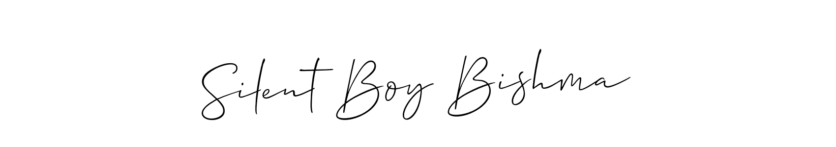 This is the best signature style for the Silent Boy Bishma name. Also you like these signature font (Allison_Script). Mix name signature. Silent Boy Bishma signature style 2 images and pictures png