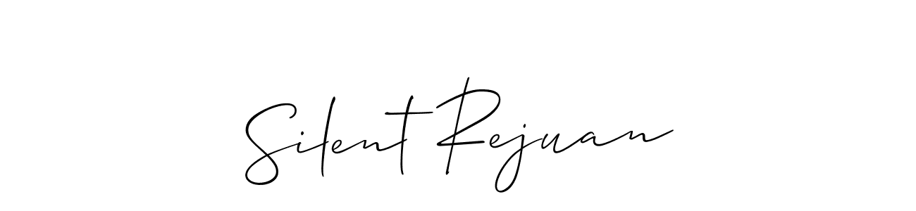 How to make Silent Rejuan name signature. Use Allison_Script style for creating short signs online. This is the latest handwritten sign. Silent Rejuan signature style 2 images and pictures png