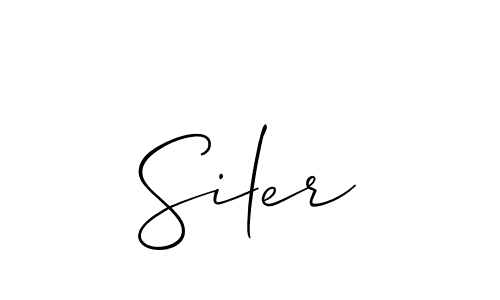 How to make Siler name signature. Use Allison_Script style for creating short signs online. This is the latest handwritten sign. Siler signature style 2 images and pictures png