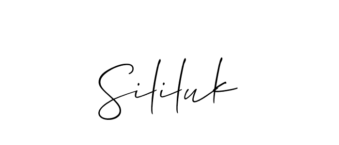 Similarly Allison_Script is the best handwritten signature design. Signature creator online .You can use it as an online autograph creator for name Sililuk. Sililuk signature style 2 images and pictures png