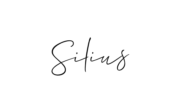 Similarly Allison_Script is the best handwritten signature design. Signature creator online .You can use it as an online autograph creator for name Silius. Silius signature style 2 images and pictures png