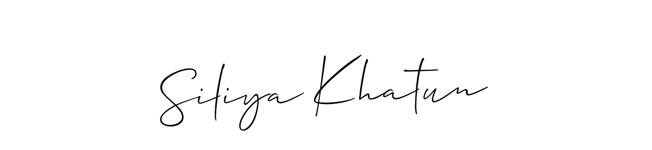 Siliya Khatun stylish signature style. Best Handwritten Sign (Allison_Script) for my name. Handwritten Signature Collection Ideas for my name Siliya Khatun. Siliya Khatun signature style 2 images and pictures png