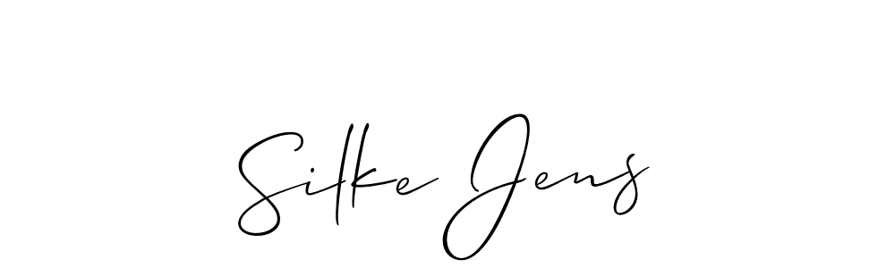 You should practise on your own different ways (Allison_Script) to write your name (Silke Jens) in signature. don't let someone else do it for you. Silke Jens signature style 2 images and pictures png