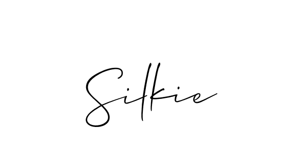It looks lik you need a new signature style for name Silkie. Design unique handwritten (Allison_Script) signature with our free signature maker in just a few clicks. Silkie signature style 2 images and pictures png