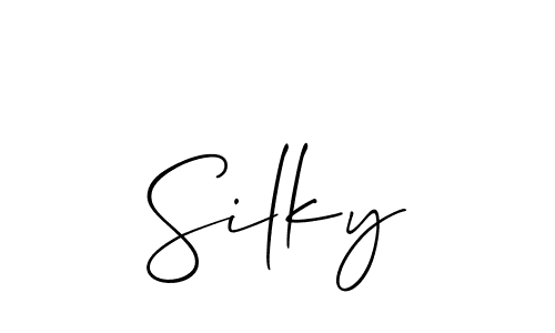 Best and Professional Signature Style for Silky. Allison_Script Best Signature Style Collection. Silky signature style 2 images and pictures png