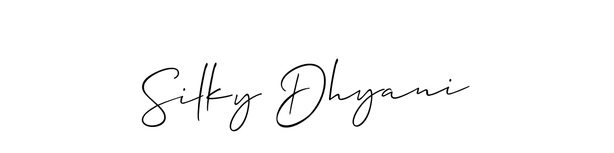 You can use this online signature creator to create a handwritten signature for the name Silky Dhyani. This is the best online autograph maker. Silky Dhyani signature style 2 images and pictures png