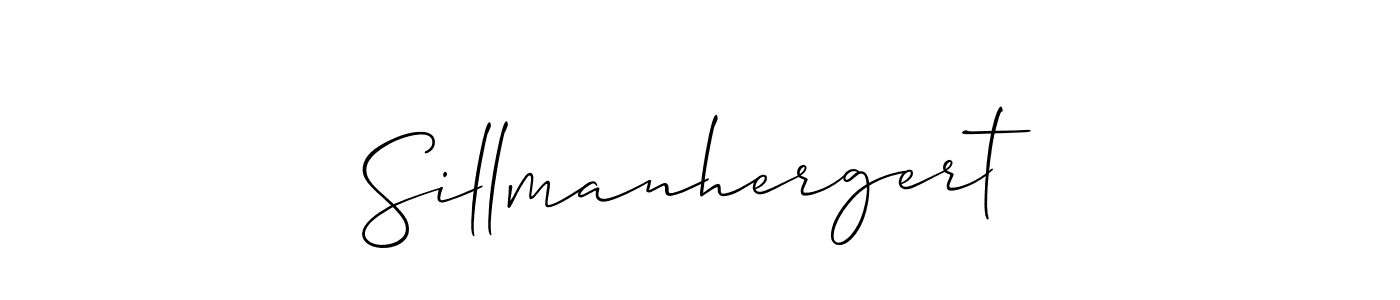 Also You can easily find your signature by using the search form. We will create Sillmanhergert name handwritten signature images for you free of cost using Allison_Script sign style. Sillmanhergert signature style 2 images and pictures png