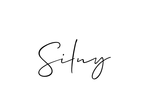 How to make Silny name signature. Use Allison_Script style for creating short signs online. This is the latest handwritten sign. Silny signature style 2 images and pictures png