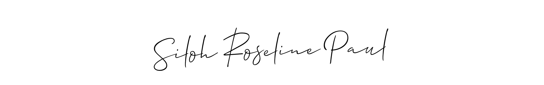 Also we have Siloh Roseline Paul name is the best signature style. Create professional handwritten signature collection using Allison_Script autograph style. Siloh Roseline Paul signature style 2 images and pictures png