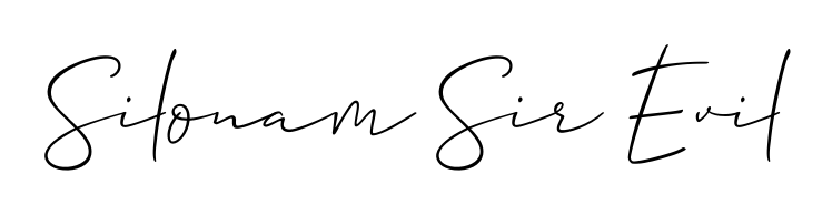 Looking for an artistic signature for Silonam Sir Evil? The Allison_Script calligraphy style gives a sophisticated flow suitable for business cards and emails. Silonam Sir Evil signature style 2 images and pictures png