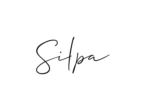 Use a signature maker to create a handwritten signature online. With this signature software, you can design (Allison_Script) your own signature for name Silpa. Silpa signature style 2 images and pictures png
