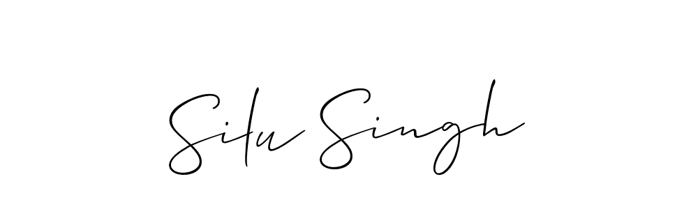 Also You can easily find your signature by using the search form. We will create Silu Singh name handwritten signature images for you free of cost using Allison_Script sign style. Silu Singh signature style 2 images and pictures png