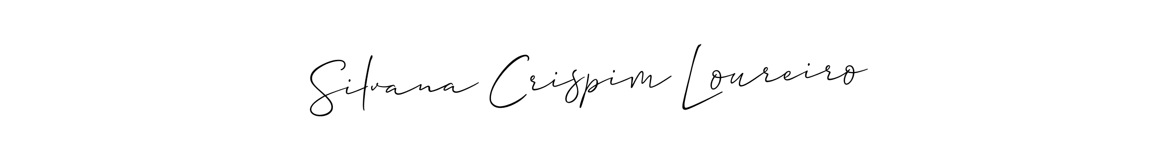 You should practise on your own different ways (Allison_Script) to write your name (Silvana Crispim Loureiro) in signature. don't let someone else do it for you. Silvana Crispim Loureiro signature style 2 images and pictures png
