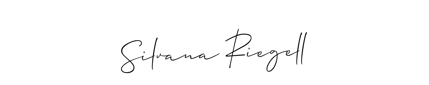 Make a beautiful signature design for name Silvana Riegell. With this signature (Allison_Script) style, you can create a handwritten signature for free. Silvana Riegell signature style 2 images and pictures png