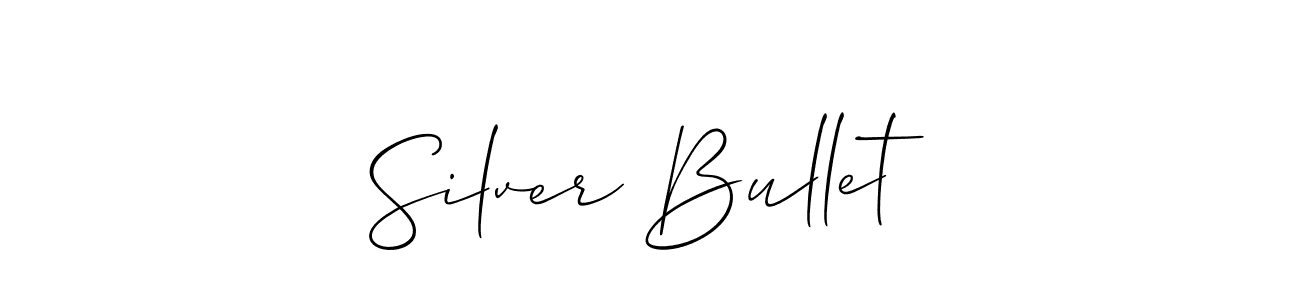 Silver Bullet stylish signature style. Best Handwritten Sign (Allison_Script) for my name. Handwritten Signature Collection Ideas for my name Silver Bullet. Silver Bullet signature style 2 images and pictures png