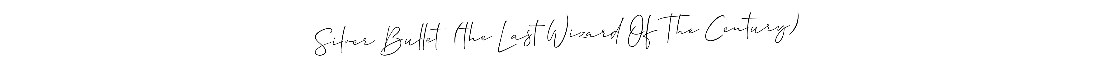 This is the best signature style for the Silver Bullet  (the Last Wizard Of The Century) name. Also you like these signature font (Allison_Script). Mix name signature. Silver Bullet  (the Last Wizard Of The Century) signature style 2 images and pictures png