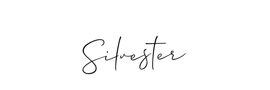 Make a beautiful signature design for name Silvester. With this signature (Allison_Script) style, you can create a handwritten signature for free. Silvester signature style 2 images and pictures png