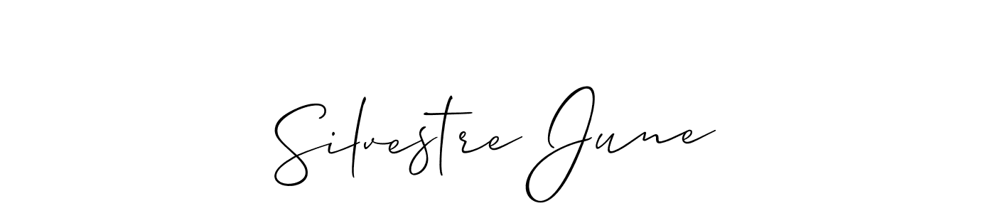 How to Draw Silvestre June signature style? Allison_Script is a latest design signature styles for name Silvestre June. Silvestre June signature style 2 images and pictures png