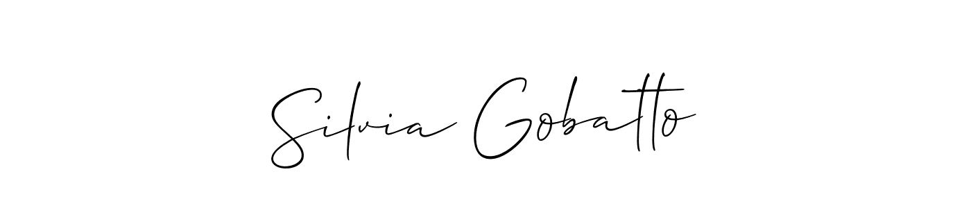 The best way (Allison_Script) to make a short signature is to pick only two or three words in your name. The name Silvia Gobatto include a total of six letters. For converting this name. Silvia Gobatto signature style 2 images and pictures png