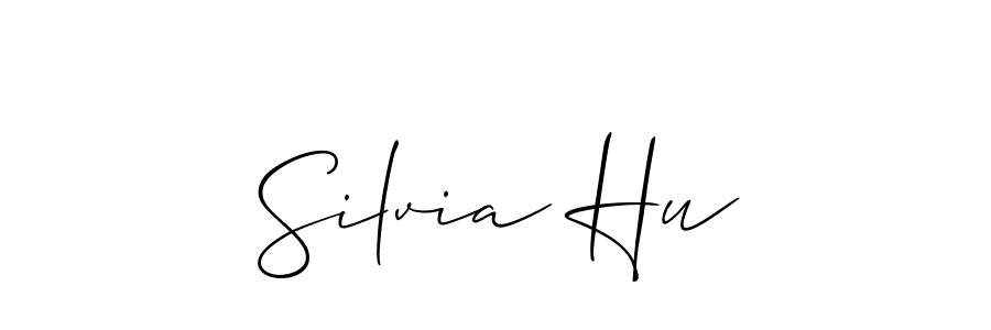 Make a beautiful signature design for name Silvia Hu. With this signature (Allison_Script) style, you can create a handwritten signature for free. Silvia Hu signature style 2 images and pictures png