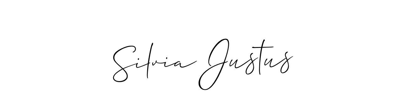 if you are searching for the best signature style for your name Silvia Justus. so please give up your signature search. here we have designed multiple signature styles  using Allison_Script. Silvia Justus signature style 2 images and pictures png