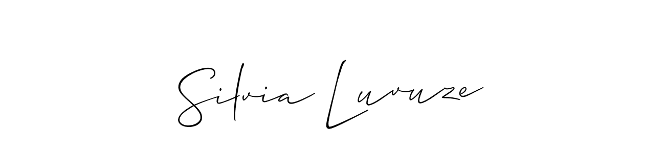 Also we have Silvia Luvuze name is the best signature style. Create professional handwritten signature collection using Allison_Script autograph style. Silvia Luvuze signature style 2 images and pictures png