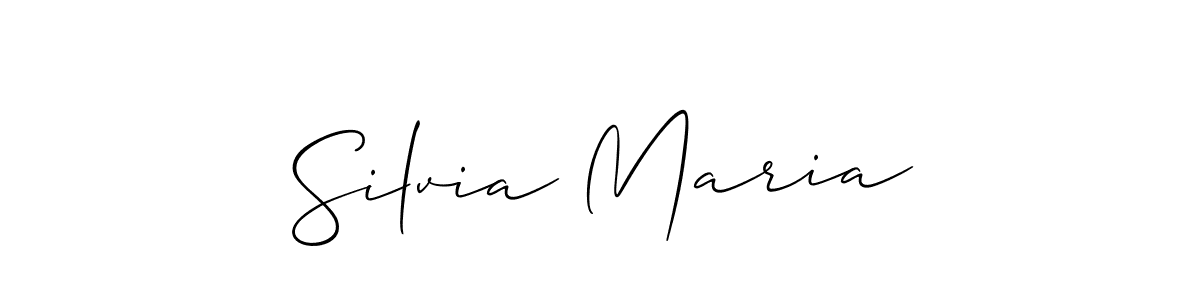 Silvia Maria stylish signature style. Best Handwritten Sign (Allison_Script) for my name. Handwritten Signature Collection Ideas for my name Silvia Maria. Silvia Maria signature style 2 images and pictures png