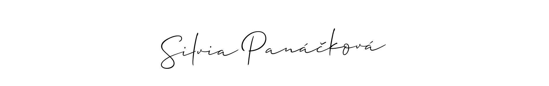 Silvia Panáčková stylish signature style. Best Handwritten Sign (Allison_Script) for my name. Handwritten Signature Collection Ideas for my name Silvia Panáčková. Silvia Panáčková signature style 2 images and pictures png