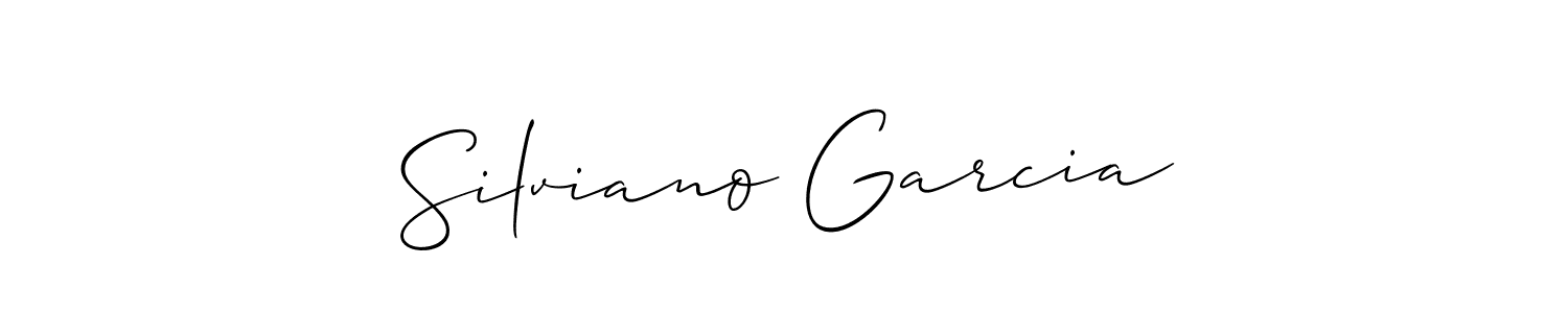 Design your own signature with our free online signature maker. With this signature software, you can create a handwritten (Allison_Script) signature for name Silviano Garcia. Silviano Garcia signature style 2 images and pictures png