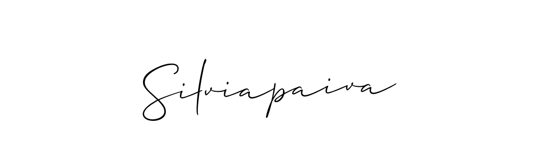 Make a beautiful signature design for name Silviapaiva. With this signature (Allison_Script) style, you can create a handwritten signature for free. Silviapaiva signature style 2 images and pictures png