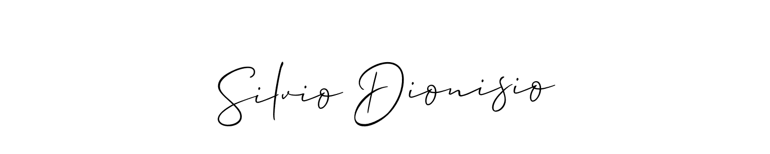 You should practise on your own different ways (Allison_Script) to write your name (Silvio Dionisio) in signature. don't let someone else do it for you. Silvio Dionisio signature style 2 images and pictures png