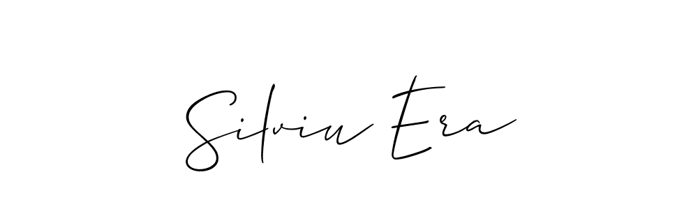 if you are searching for the best signature style for your name Silviu Era. so please give up your signature search. here we have designed multiple signature styles  using Allison_Script. Silviu Era signature style 2 images and pictures png