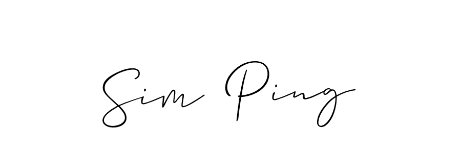 Once you've used our free online signature maker to create your best signature Allison_Script style, it's time to enjoy all of the benefits that Sim  Ping name signing documents. Sim  Ping signature style 2 images and pictures png