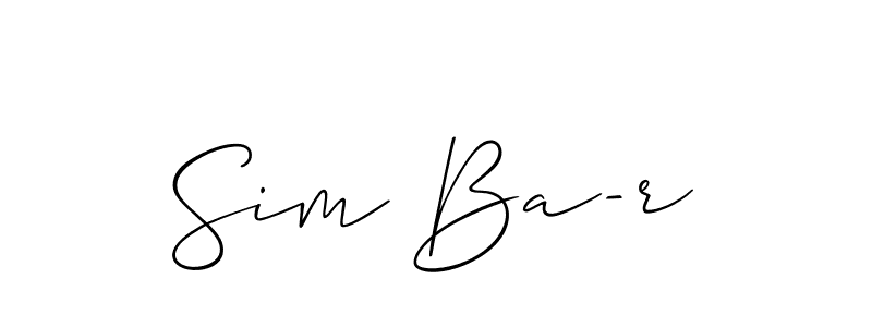 Also we have Sim Ba-r name is the best signature style. Create professional handwritten signature collection using Allison_Script autograph style. Sim Ba-r signature style 2 images and pictures png