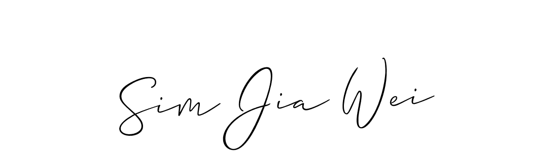 Also You can easily find your signature by using the search form. We will create Sim Jia Wei name handwritten signature images for you free of cost using Allison_Script sign style. Sim Jia Wei signature style 2 images and pictures png