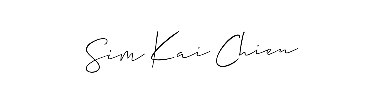 Use a signature maker to create a handwritten signature online. With this signature software, you can design (Allison_Script) your own signature for name Sim Kai Chien. Sim Kai Chien signature style 2 images and pictures png