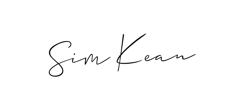 Create a beautiful signature design for name Sim Kean. With this signature (Allison_Script) fonts, you can make a handwritten signature for free. Sim Kean signature style 2 images and pictures png