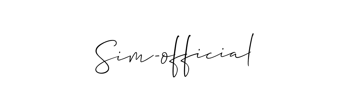 This is the best signature style for the Sim-official name. Also you like these signature font (Allison_Script). Mix name signature. Sim-official signature style 2 images and pictures png