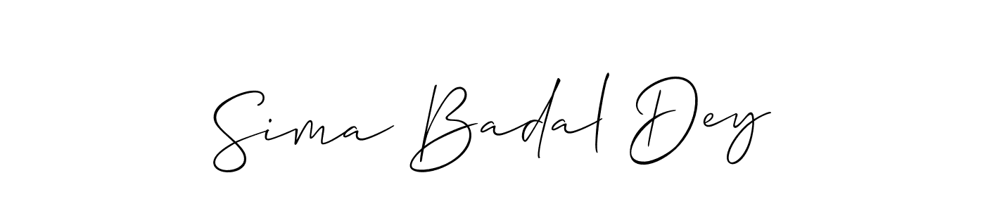 Design your own signature with our free online signature maker. With this signature software, you can create a handwritten (Allison_Script) signature for name Sima Badal Dey. Sima Badal Dey signature style 2 images and pictures png