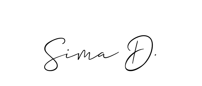 Make a beautiful signature design for name Sima D.. Use this online signature maker to create a handwritten signature for free. Sima D. signature style 2 images and pictures png