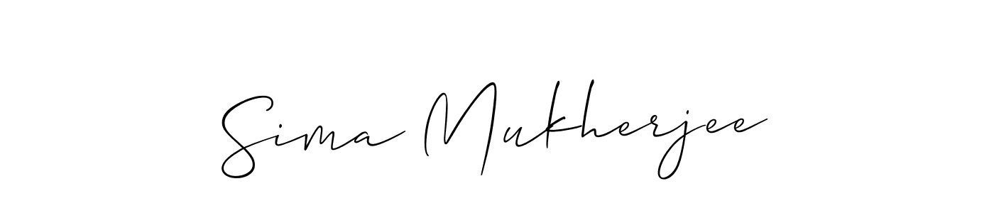 Design your own signature with our free online signature maker. With this signature software, you can create a handwritten (Allison_Script) signature for name Sima Mukherjee. Sima Mukherjee signature style 2 images and pictures png