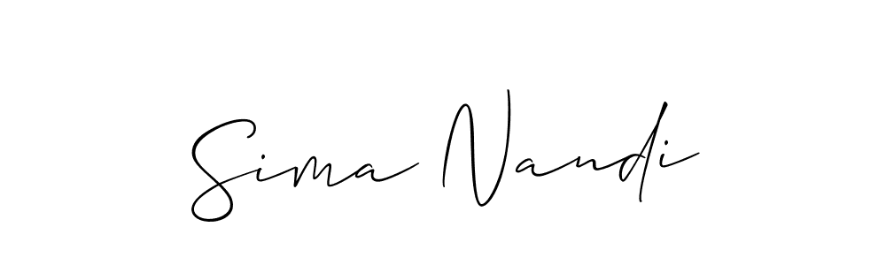 Design your own signature with our free online signature maker. With this signature software, you can create a handwritten (Allison_Script) signature for name Sima Nandi. Sima Nandi signature style 2 images and pictures png