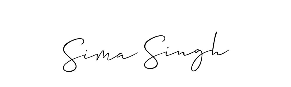 Make a beautiful signature design for name Sima Singh. With this signature (Allison_Script) style, you can create a handwritten signature for free. Sima Singh signature style 2 images and pictures png